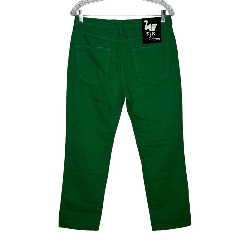 Sandrine Rose x Free People Womens Kelly Sapin Green Jean Straight Fit Size 29 - Picture 3 of 16